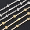 Wholesale Hip Hop Style Copper Zircon Tennis Chain Four Leaf Clover Necklace And Bracelet Jewelry