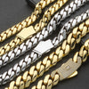 Wholesale Hip Hop Style Cuban Chain Copper Necklace And Bracelet Jewelry Electroplated Accessories For Men
