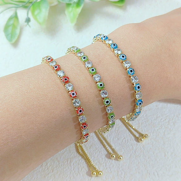 Wholesale Hip Hop Style Geometric Copper Micropaved Bracelet