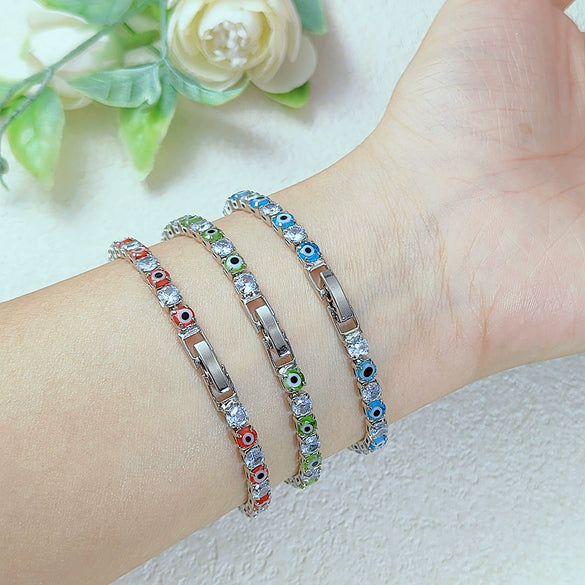 Wholesale Hip Hop Style Geometric Copper Micropaved Bracelet