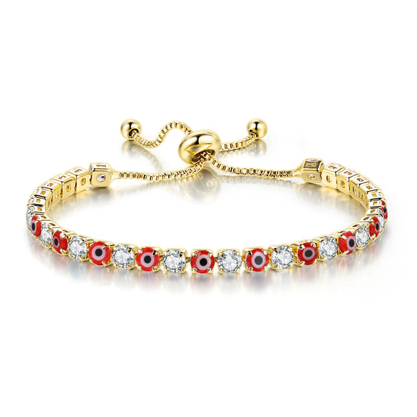 Wholesale Hip Hop Style Geometric Copper Micropaved Bracelet