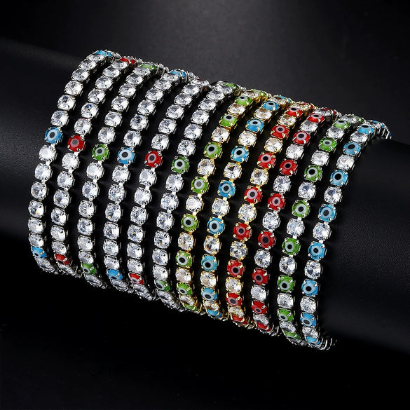 Wholesale Hip Hop Style Geometric Copper Micropaved Bracelet