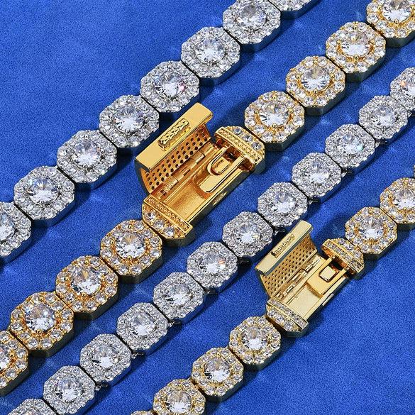 Wholesale Hip Hop Style Geometric Copper Zircon Inlaid Bracelet