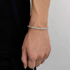 Wholesale Hip Hop Style Geometric Copper Zirconia Tennis Chain Bracelet Jewelry