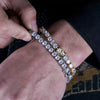 Wholesale Hip Hop Style Geometric Copper Zirconia Tennis Chain Bracelet Jewelry