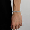 Wholesale Hip Hop Style Geometric Copper Zirconia Tennis Chain Bracelet Jewelry