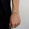 Wholesale Hip Hop Style Geometric Copper Zirconia Tennis Chain Bracelet Jewelry