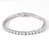 Wholesale Hip Hop Style Geometric Copper Zirconia Tennis Chain Bracelet Jewelry