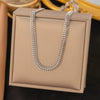 Wholesale Hip Hop Style Geometric Double Layer Retro Exaggerated 18K Gold Plated Titanium Steel Necklace Chain For Women