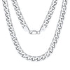 Wholesale Hip Hop Style Geometric Pattern S925 Sterling Silver Cuba Chain Necklace For Men And Women