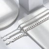 Wholesale Hip Hop Style Geometric Pattern S925 Sterling Silver Cuba Chain Necklace For Men And Women