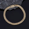 Wholesale Hip Hop Style Geometric Zircon Copper Cuban Chain Bracelet For Men And Women