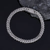 Wholesale Hip Hop Style Geometric Zircon Copper Cuban Chain Bracelet For Men And Women