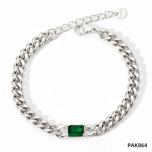 Wholesale Hip Hop Style Stainless Steel Cuban Chain Jewelry Set With Polished Finish Inlaid Zircon And Stars Sun Moon Clouds Universe Pattern Electroplated Clavicle Chain Bracelet