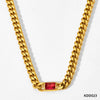 Wholesale Hip Hop Style Stainless Steel Cuban Chain Jewelry Set With Polished Finish Inlaid Zircon And Stars Sun Moon Clouds Universe Pattern Electroplated Clavicle Chain Bracelet