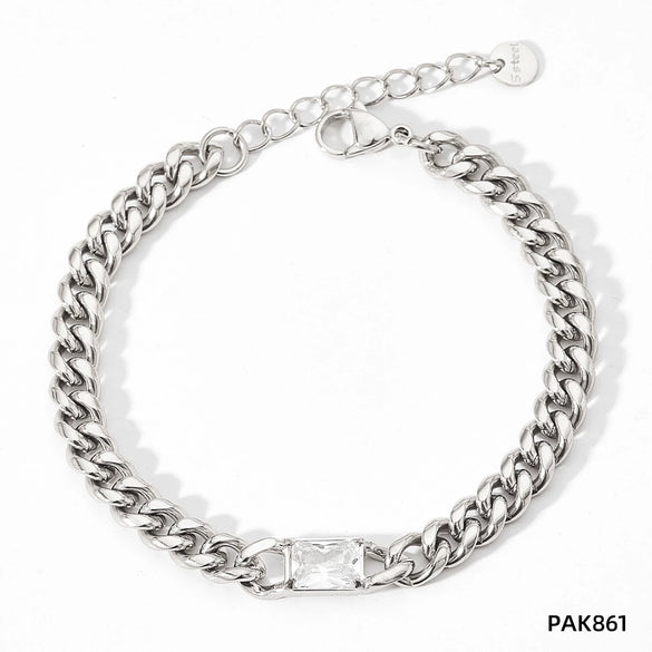 Wholesale Hip Hop Style Stainless Steel Cuban Chain Jewelry Set With Polished Finish Inlaid Zircon And Stars Sun Moon Clouds Universe Pattern Electroplated Clavicle Chain Bracelet