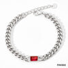 Wholesale Hip Hop Style Stainless Steel Cuban Chain Jewelry Set With Polished Finish Inlaid Zircon And Stars Sun Moon Clouds Universe Pattern Electroplated Clavicle Chain Bracelet