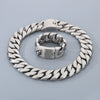 Wholesale Hip Hop Style Stainless Steel Cuban Chain Unisex Necklace And Bracelet With Electroplating