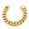 Wholesale Hip Hop Style Stainless Steel Cuban Chain Unisex Necklace And Bracelet With Electroplating