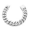 Wholesale Hip Hop Style Stainless Steel Cuban Chain Unisex Necklace And Bracelet With Electroplating