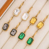 Wholesale Hip Hop Style Stainless Steel Gold Plated Geometric Ushaped Pendant Earrings Jewelry