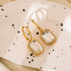 Wholesale Hip Hop Style Stainless Steel Gold Plated Geometric Ushaped Pendant Earrings Jewelry