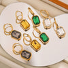 Wholesale Hip Hop Style Stainless Steel Gold Plated Geometric Ushaped Pendant Earrings Jewelry