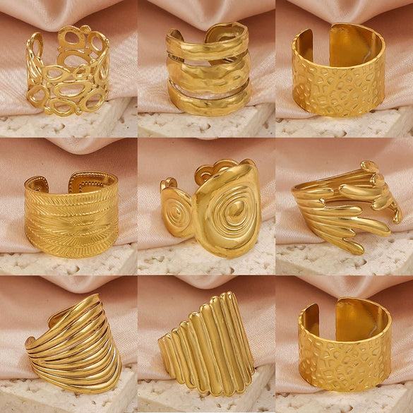 Wholesale Hip Hop Style Stainless Steel Heart Ring And Bracelet Accessories