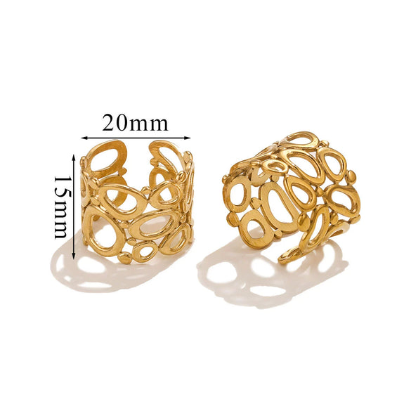 Wholesale Hip Hop Style Stainless Steel Heart Ring And Bracelet Accessories