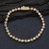 Wholesale Hip Hop Style Star Shaped Zircon Copper Men's Bracelet Jewelry