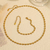 Wholesale Hip Hop Style 316L Stainless Steel Electroplated Clavicle Chain And Beanie Bracelet Jewelry For Women