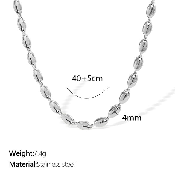 Wholesale Hip Hop Style 316L Stainless Steel Electroplated Clavicle Chain And Beanie Bracelet Jewelry For Women
