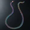 Wholesale Hip Hop Style Titanium Steel Geometric Side Chain Necklace For Men With Electroplating