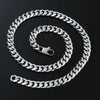 Wholesale Hip Hop Style Titanium Steel Geometric Side Chain Necklace For Men With Electroplating