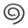 Wholesale Hip Hop Style Titanium Steel Geometric Side Chain Necklace For Men With Electroplating