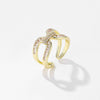 Wholesale Hip Hop Style Unisex Copper Ring With Geometric Pattern And Electroplating Treatment