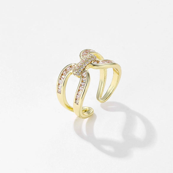 Wholesale Hip Hop Style Unisex Copper Ring With Geometric Pattern And Electroplating Treatment