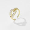 Wholesale Hip Hop Style Unisex Copper Ring With Geometric Pattern And Electroplating Treatment