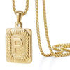Wholesale Hip Hop 316L Stainless Steel Letter Pendant Necklace With Pearl Chain And Electroplating Treatment