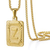 Wholesale Hip Hop 316L Stainless Steel Letter Pendant Necklace With Pearl Chain And Electroplating Treatment
