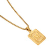 Wholesale Hip Hop 316L Stainless Steel Letter Pendant Necklace With Pearl Chain And Electroplating Treatment