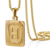 Wholesale Hip Hop 316L Stainless Steel Letter Pendant Necklace With Pearl Chain And Electroplating Treatment