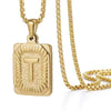 Wholesale Hip Hop 316L Stainless Steel Letter Pendant Necklace With Pearl Chain And Electroplating Treatment