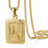 Wholesale Hip Hop 316L Stainless Steel Letter Pendant Necklace With Pearl Chain And Electroplating Treatment