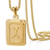 Wholesale Hip Hop 316L Stainless Steel Letter Pendant Necklace With Pearl Chain And Electroplating Treatment