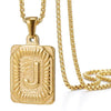 Wholesale Hip Hop 316L Stainless Steel Letter Pendant Necklace With Pearl Chain And Electroplating Treatment