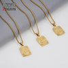 Wholesale Hip Hop 316L Stainless Steel Letter Pendant Necklace With Pearl Chain And Electroplating Treatment
