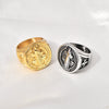 Wholesale Hip Hop Titanium Steel Ushaped Electroplated Men's Ring
