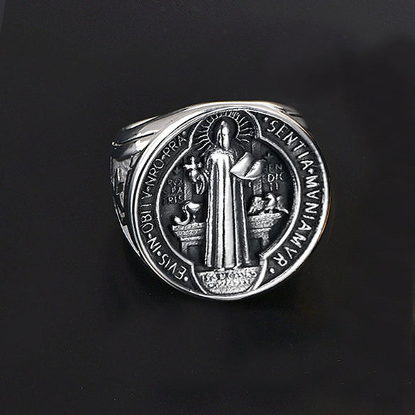 Wholesale Hip Hop Titanium Steel Ushaped Electroplated Men's Ring