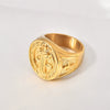 Wholesale Hip Hop Titanium Steel Ushaped Electroplated Men's Ring